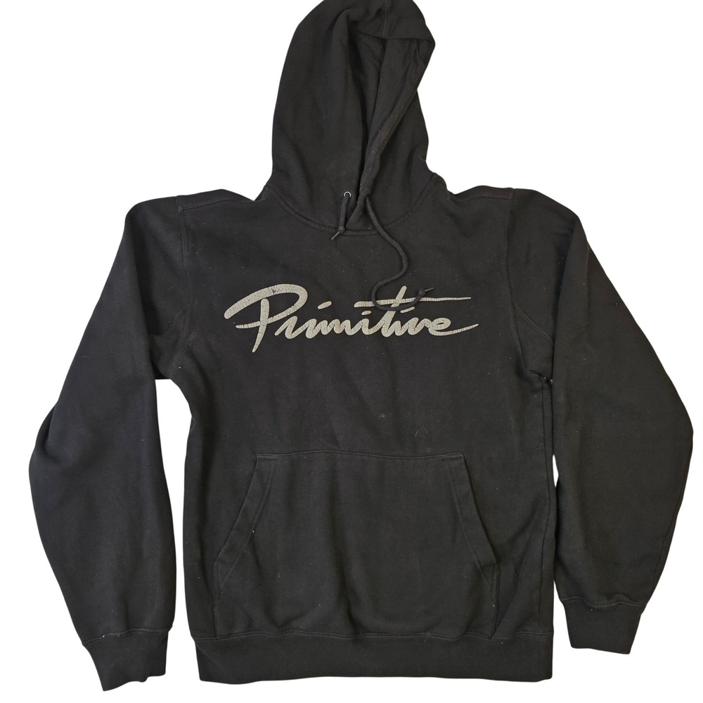 Primitive Skateboarding Mens Script Logo Hoodie Black Small RN128363